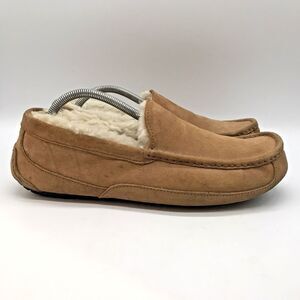UGG Ascot 5775 Chestnut Moccasin Men's 12 Driving Loafer Suede Shearling Slipper